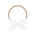 Lace Bow - White Daisy Eyelet Headband