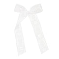 Lace Bow - White Sash Clip