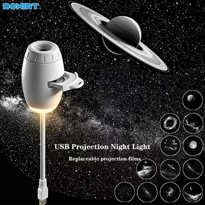 Lámpara Proyector de Galaxia USB - Luz Nocturna