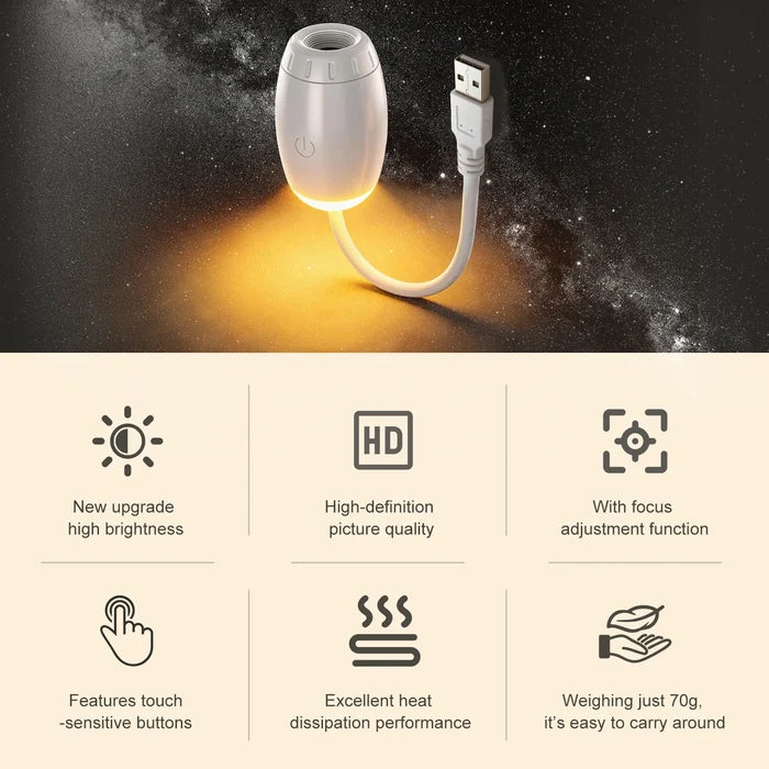 Lámpara Proyector de Galaxia USB - Luz Nocturna