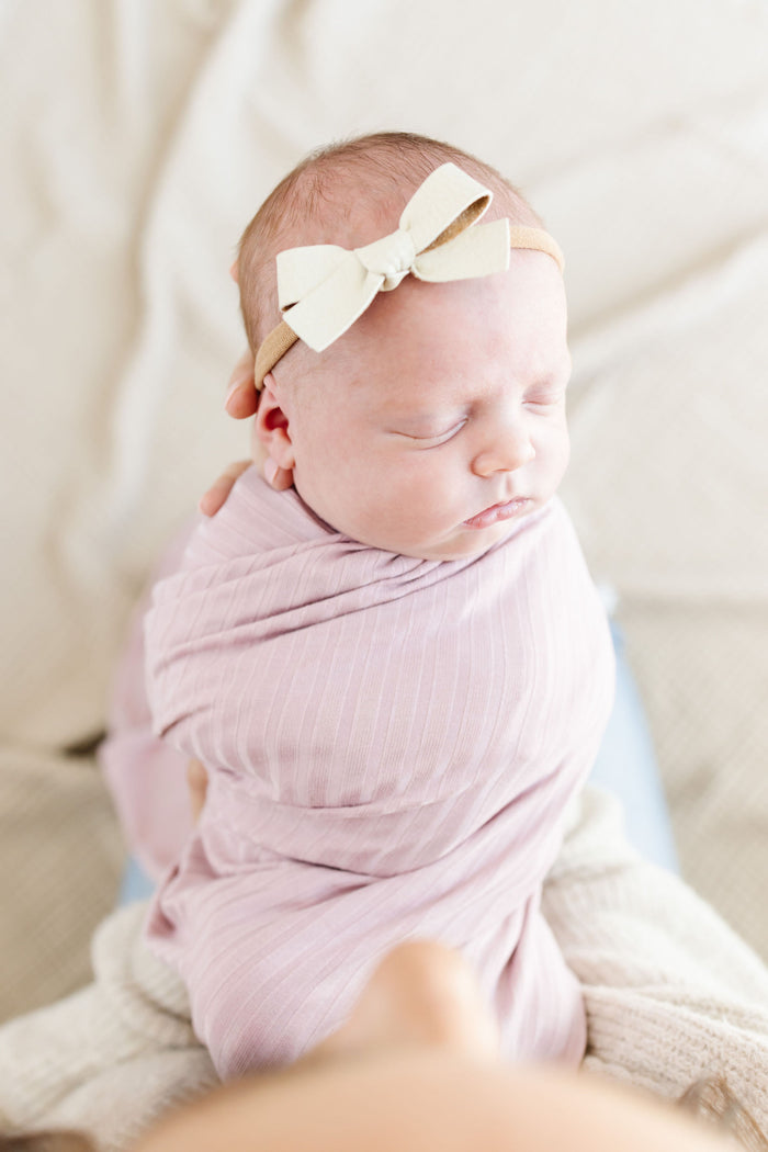 Leather - Ivory Bow