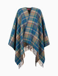 Mantella donna double face lana verde fantasia geometrica - Gallo 1927 - Official Online Shop