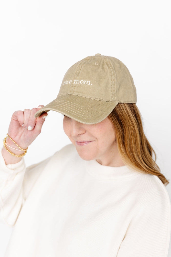 Nice Mom Ball Cap | Khaki