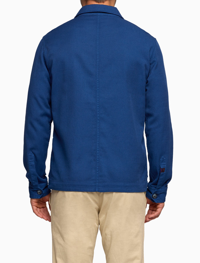 Overshirt unisex cotone tinto capo tinta unita blu - Gallo 1927 - Official Online Shop