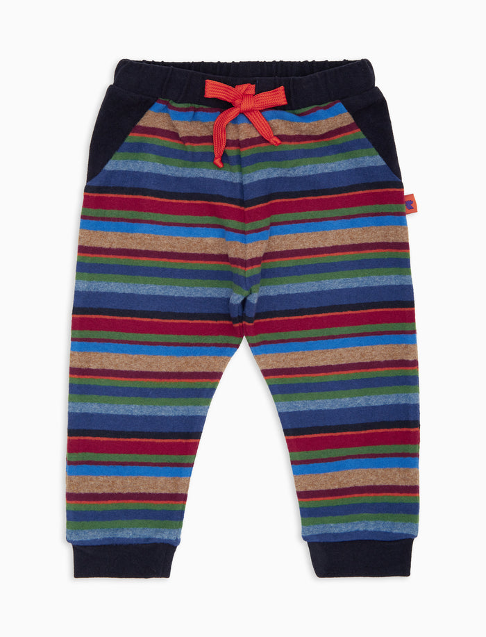 Pantalone lungo bambino pile blu righe multicolor - Gallo 1927 - Official Online Shop