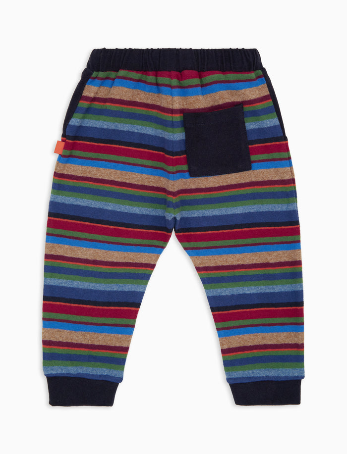 Pantalone lungo bambino pile blu righe multicolor - Gallo 1927 - Official Online Shop