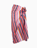 Pareo donna cotone righe multicolor bianco - Gallo 1927 - Official Online Shop