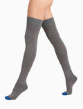 Parigina donna cotone caldo grigio fantasia pois