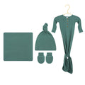 Pierce Ribbed Newborn Hat Bundle (Gown)