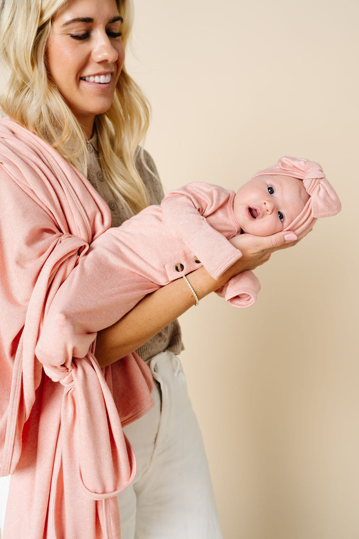 Piper Plush Knit Newborn Headband Bundle (Gown)