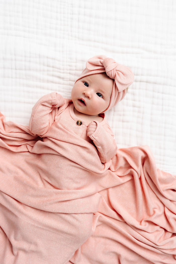 Piper Plush Knit Newborn Headband Bundle (Gown)