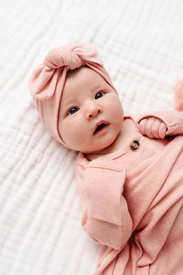 Piper Plush Knit Newborn Headband Bundle (Gown)