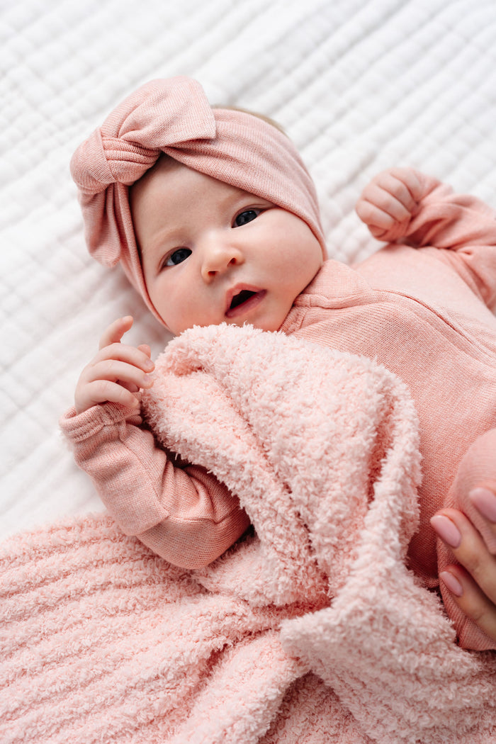 Piper Plush Knit Zipper Footies