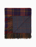 Plaid unisex double face lana blu fantasia geometrica - Gallo 1927 - Official Online Shop