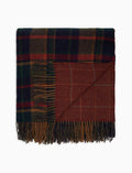 Plaid unisex double face lana viola fantasia geometrica - Gallo 1927 - Official Online Shop