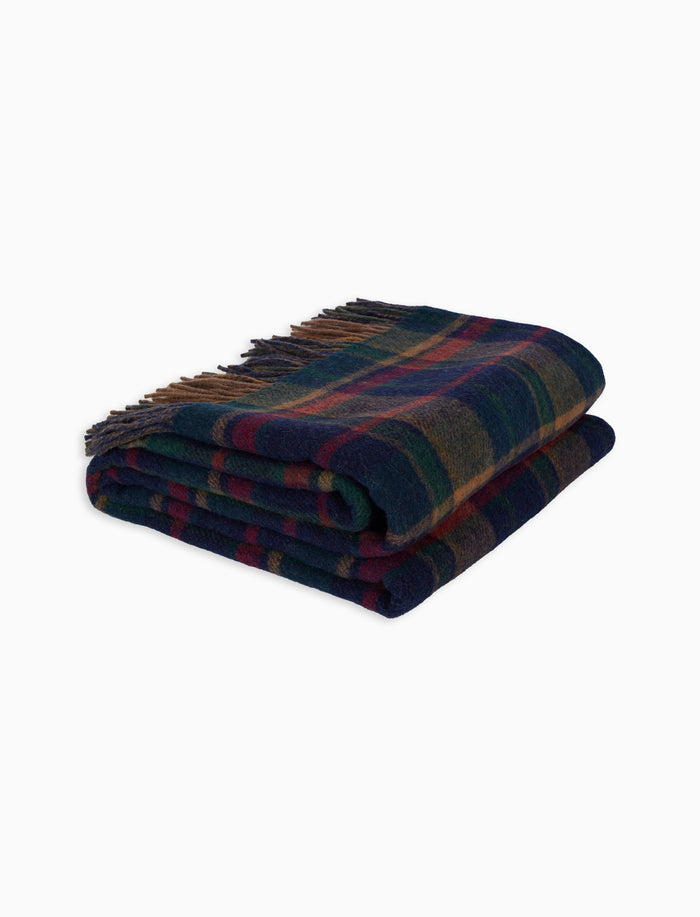 Plaid unisex double face lana viola fantasia geometrica - Gallo 1927 - Official Online Shop