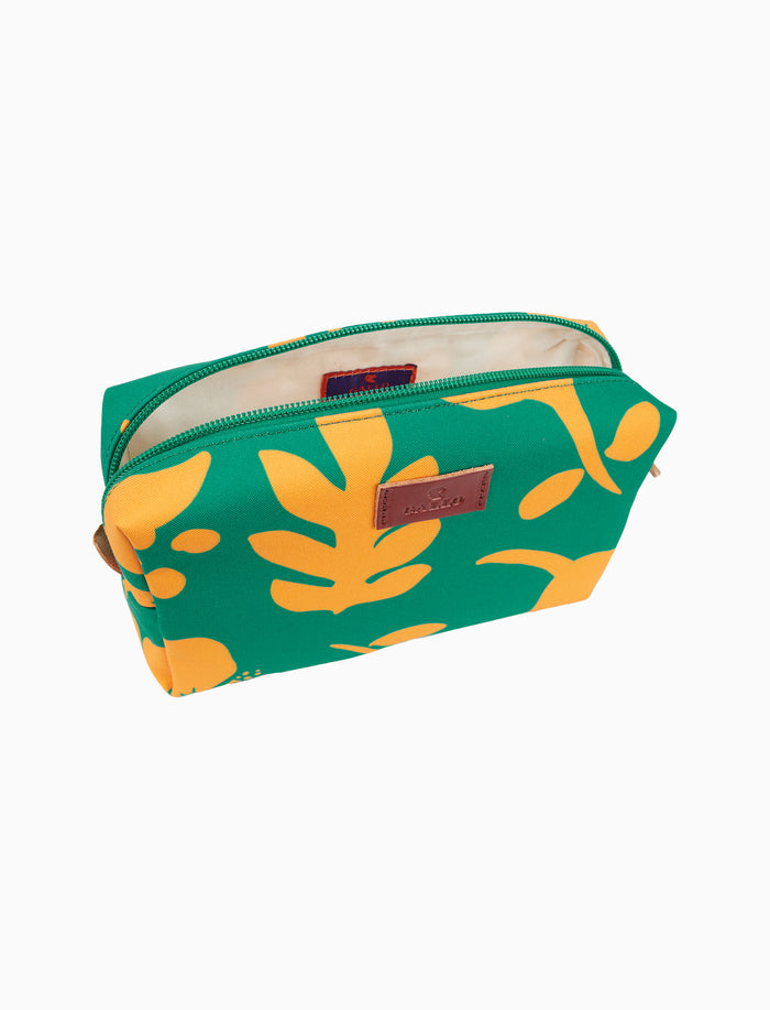Pochette bauletto unisex color pavone fantasia fiori su fondo - Gallo 1927 - Official Online Shop