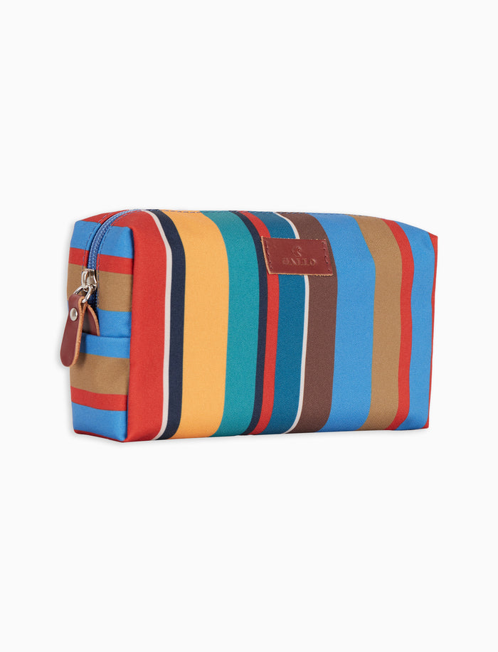 Pochette bauletto unisex righe multicolor azzurro