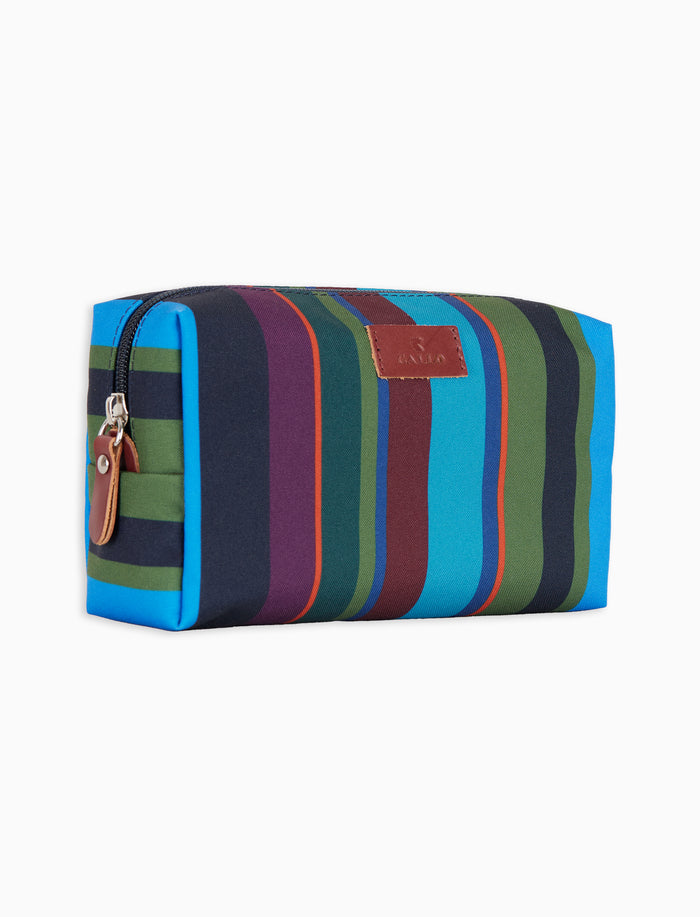 Pochette bauletto unisex righe multicolor blu