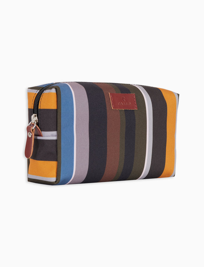 Pochette bauletto unisex righe multicolor grigio