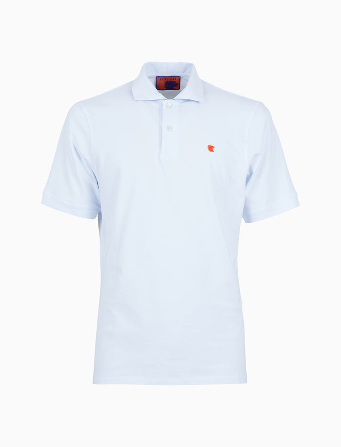 Polo uomo cotone tinta unita con sottocollo multicolor bianco - Gallo 1927 - Official Online Shop