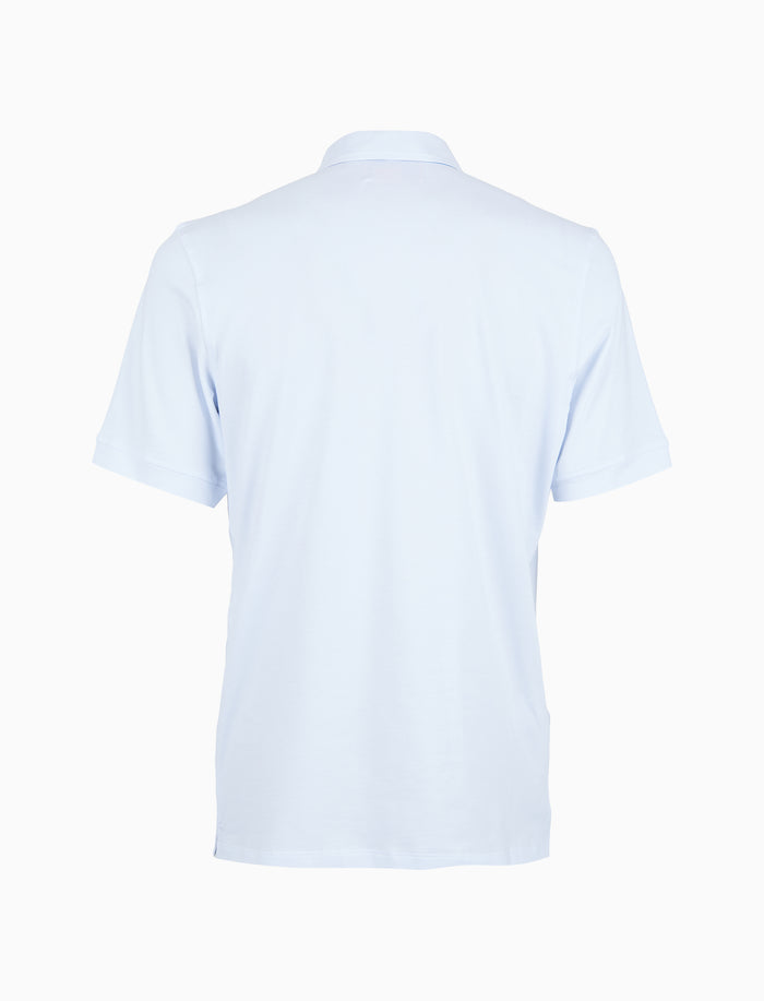 Polo uomo cotone tinta unita con sottocollo multicolor bianco - Gallo 1927 - Official Online Shop