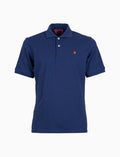 Polo uomo cotone tinta unita con sottocollo multicolor blu - Gallo 1927 - Official Online Shop