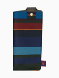 Porta occhiali unisex pelle martellata blu righe multicolor - Gallo 1927 - Official Online Shop