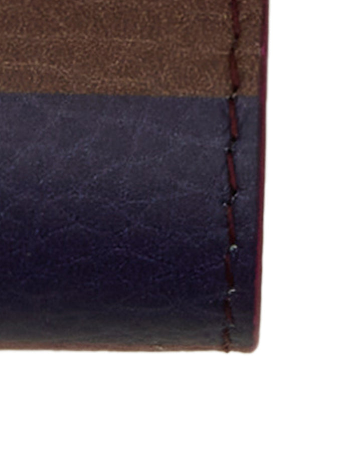 Portachiavi listello doppio unisex pelle martellata bordò righe multicolor - Gallo 1927 - Official Online Shop