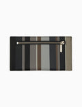 Portafoglio piatto unisex pelle nera righe multicolor - Gallo 1927 - Official Online Shop