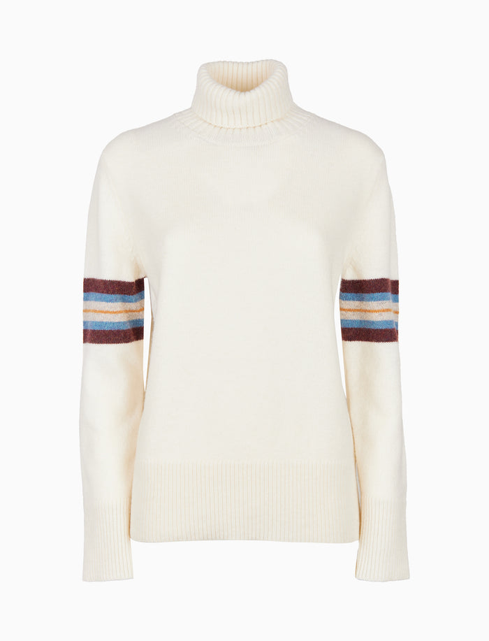 Pull dolcevita donna lana bianco tinta unita
