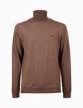 Pull dolcevita uomo lana marrone tinta unita - Gallo 1927 - Official Online Shop