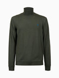 Pull dolcevita uomo lana verde tinta unita - Gallo 1927 - Official Online Shop