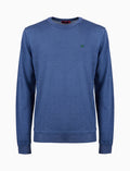 Pull uomo girocollo lana blu tinta unita - Gallo 1927 - Official Online Shop