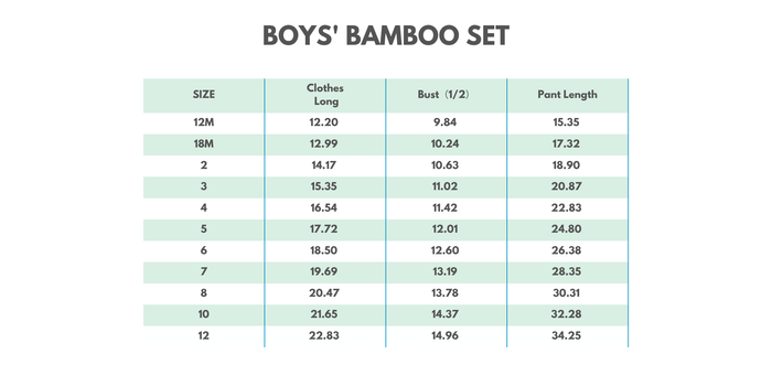 Red character bamboo pajama set