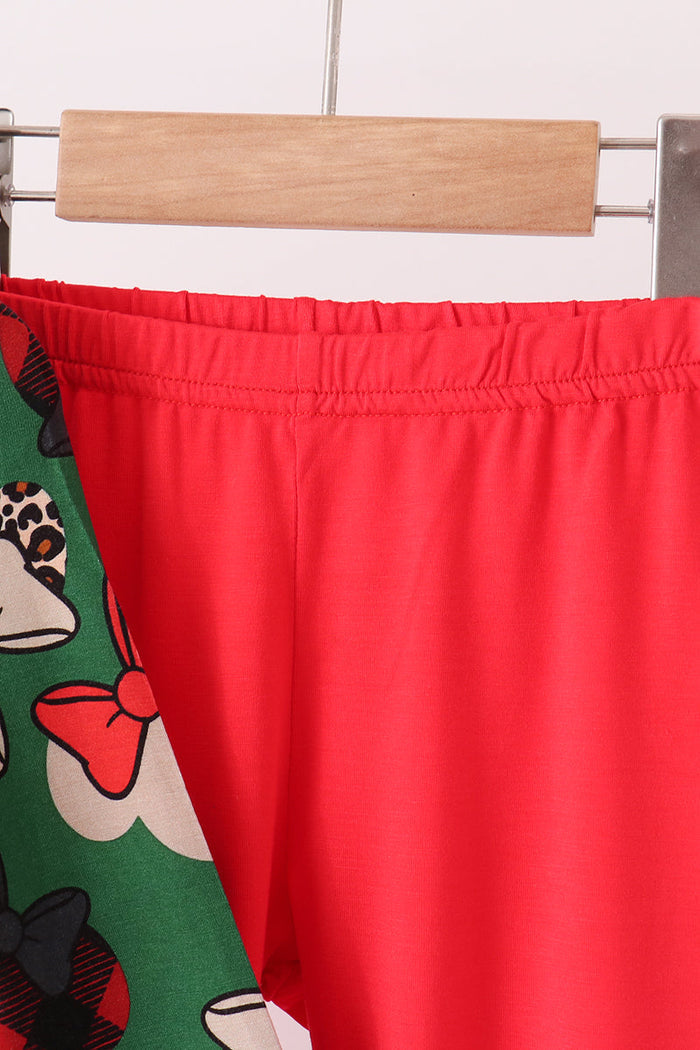 Red character bamboo pants set
