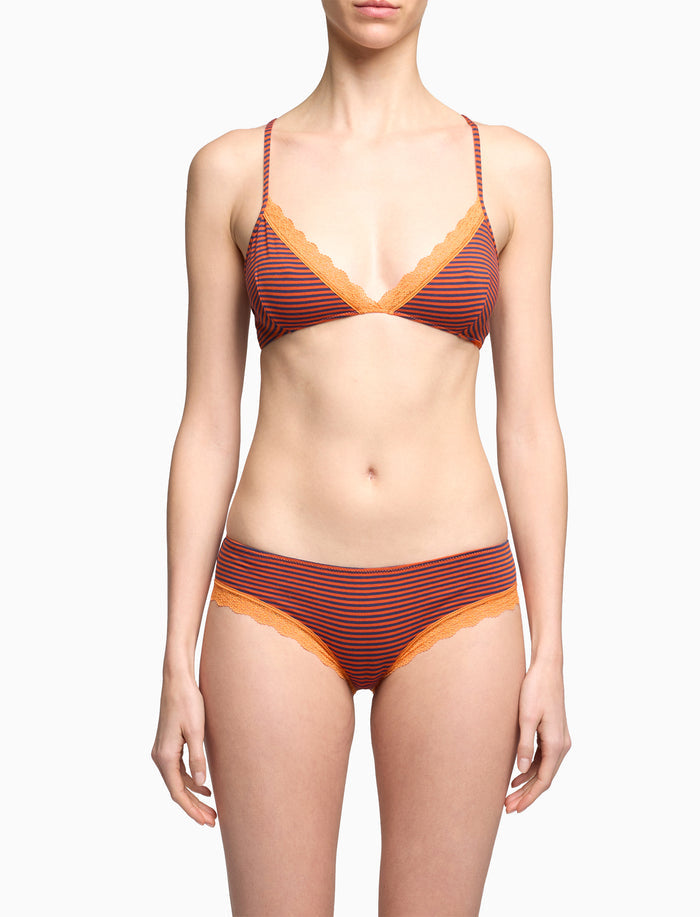 Reggiseno a triangolo donna cotone blu righe windsor