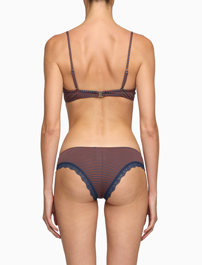 Reggiseno a triangolo donna cotone blu righe windsor - Gallo 1927 - Official Online Shop