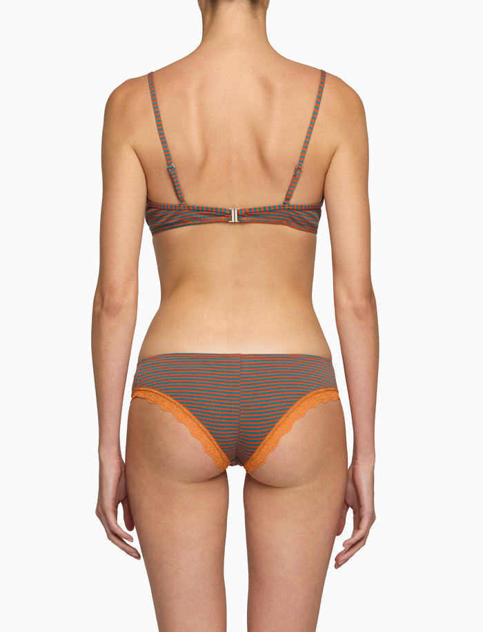 Reggiseno a triangolo donna cotone verde righe windsor - Gallo 1927 - Official Online Shop