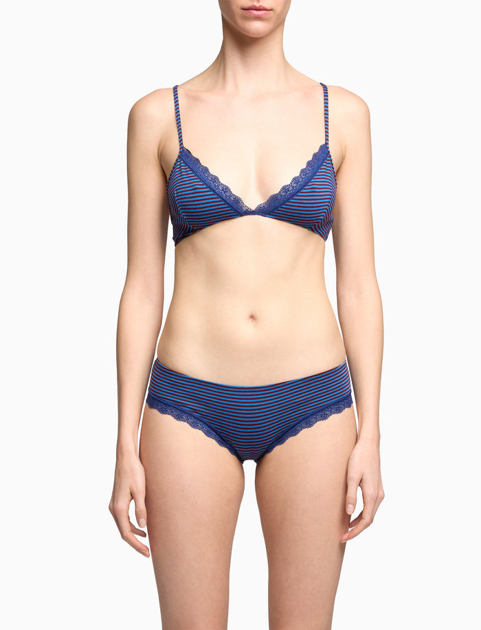 Reggiseno a triangolo donna cotone viola righe windsor