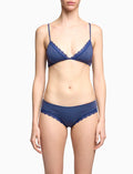 Reggiseno a triangolo donna cotone viola righe windsor