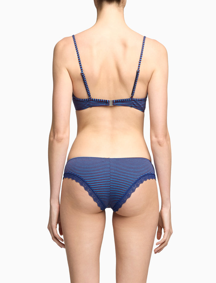 Reggiseno a triangolo donna cotone viola righe windsor