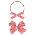 Ribbon Bow - Cherry Gingham