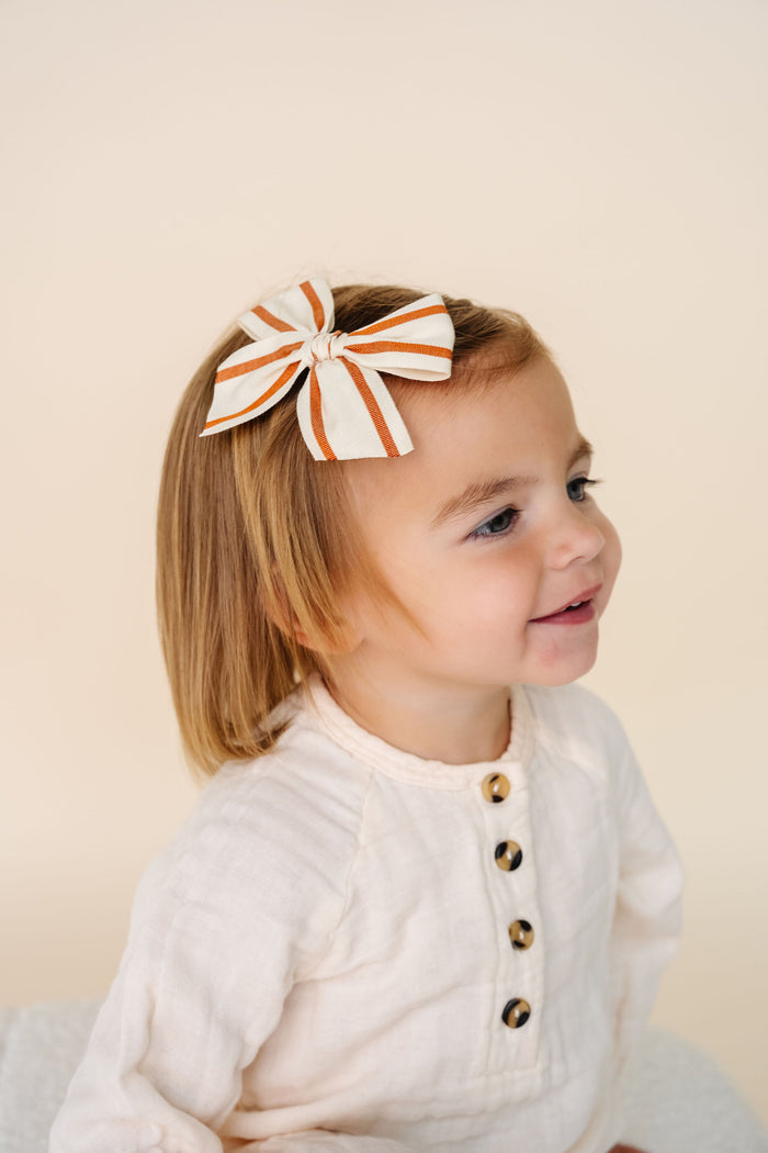 Ribbon Bow - Copper Stripe