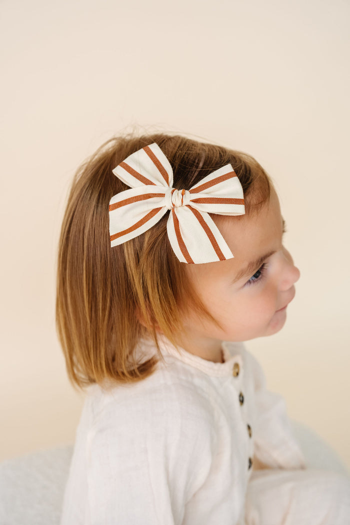 Ribbon Bow - Copper Stripe