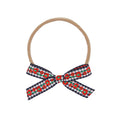 Ribbon Bow - Poppy Gingham Headband