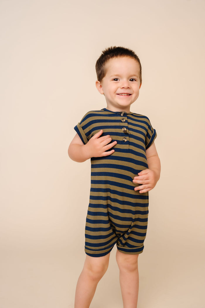 Rome Ribbed Romper - Size 4/5 Only