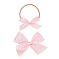 Satin Bow - Baby Pink