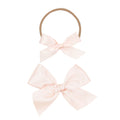 Satin Bow - Blush