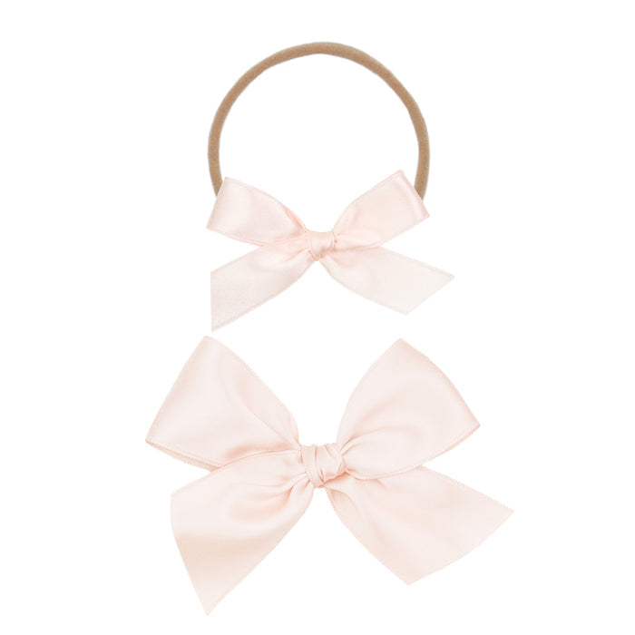 Satin Bow - Blush